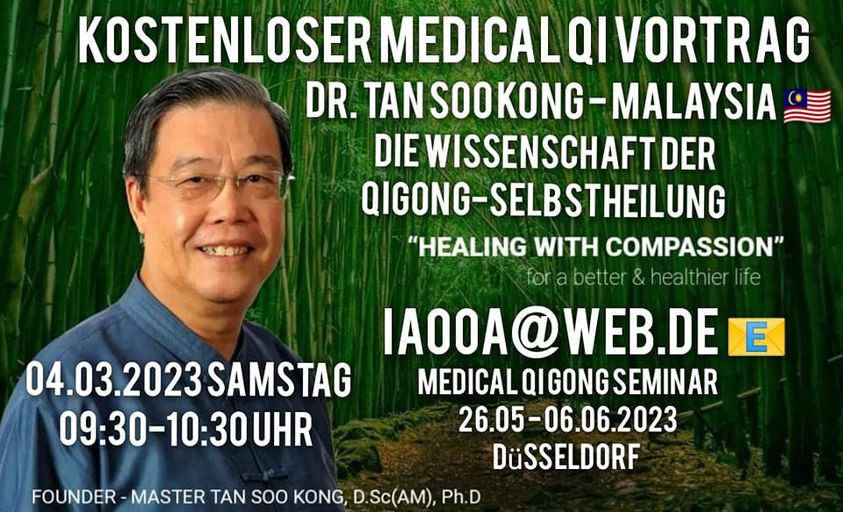Kostenloser Medical Qi Gong - Vortrag mit Dr. Tan Soo Kong aus Malaysia